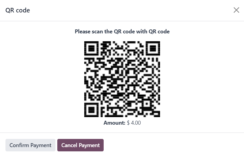 مثال پرداخت کد QR