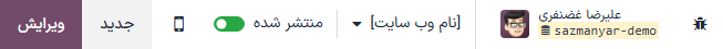 دکمه تغییر وضعیت عدم انتشار و انتشار